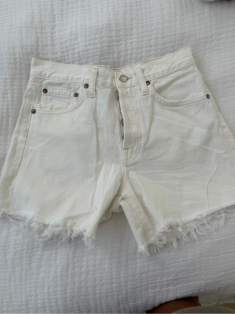 Agolde Marshmallow Parker Shorts